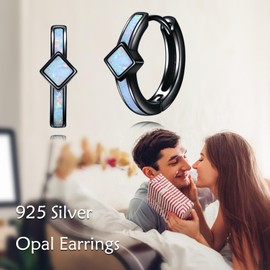 AOBOCO Black Sterling Silver Viking Celtic Cross Heart Triangle Skull Hoop Earrings for Men Christmas Birthday Jewelry Gifts for Men Women Friends, 13, Sterling Silver, sterling silver