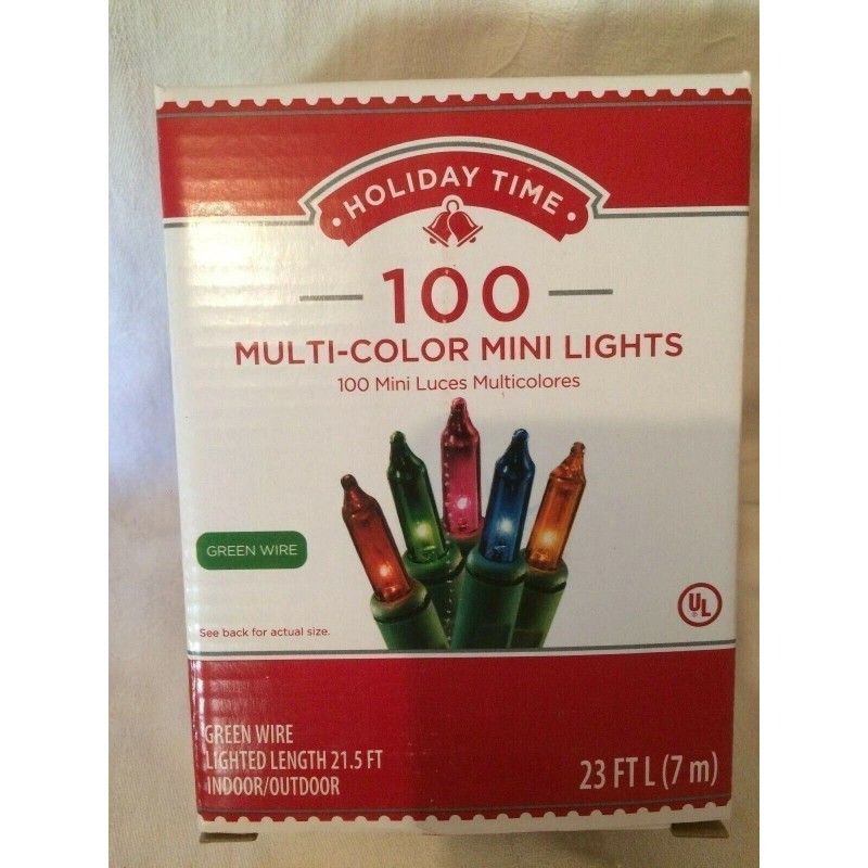 Holiday Time New 4 Pack of 100 Multi-Color Holiday Mini