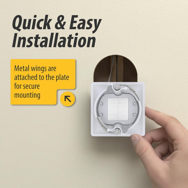 DataComm Electronics 1 3/4" Hole Saw Wall Plate with Brushes,