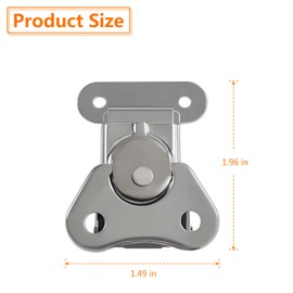 DEEKOUDT 2 Pcs 304 Stainless Steel Small Butterfly Twist Lock With Retainer for Wooden Cases, Swivel Latches Toggle Buckle Latch for Luggage, Instruments, Equipment Cases, Silver