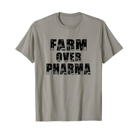 Farm Over Pharma Vegetable Tee T-Shirt, Small, Grey