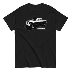 Aggressive Thread Crew Cab Square Body Truck Tee Shirt Mens Squarebody T-Shirt Black