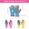 KARELLS 3 Pairs of Gardening Gloves for Children Aged 8-10