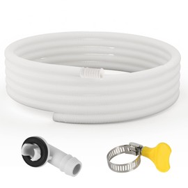 HOXHA 20 Ft Air Conditioner Drain Hose Kit Plastic Tubing for AC Condensate Flexible Drain Hose for Mini Split AC Portable AC Washer Dishwasher Faucet