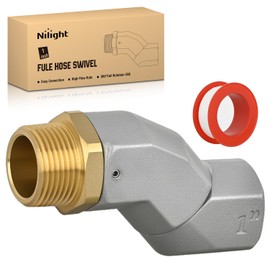 Nilight 1" NPT Fuel Hose Swivel, 360 Rotating Connector for Fuel Transfer Hose Nozzle Pump Diesel Gasoline Kerosene