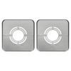 HARFINGTON 2pcs Wall Split Flange 0.79" (20mm) Plastic Square Adjustable