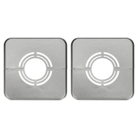 HARFINGTON 2pcs Wall Split Flange 0.79" (20mm) Plastic Square Adjustable Split Flange Pipe Cover Clip-on Escutcheon Collar Under Sink Pipe Radiator for Bathroom Kitchen Toilet, Gray
