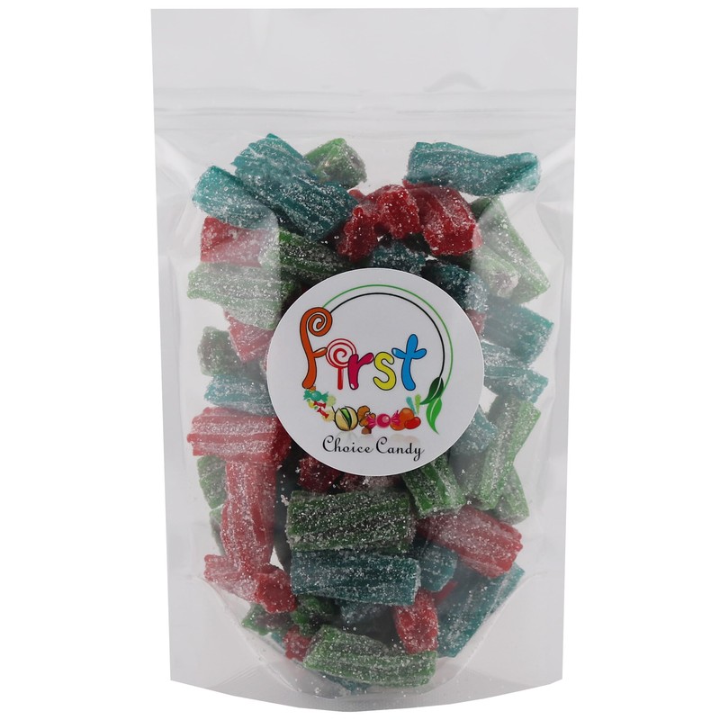FirstChoiceCandy Sour Licorice Twist Bites, Twisteroos Pectin Filled Sour Bites