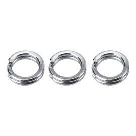 Joyzan Fishing Split Rings, Snap Rings Split Rings Stainless Steel Split Ring Bait Ring for Fishing Double Snap Fishing Bait Fishing Accessories Hooks Bait Connection Rings Lead Connector Rings Kit