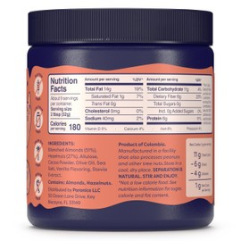 Paranice - Crunchy Cocoa Hazelnut Spread - 78% Almond and Hazelnut - Sugar Free - Keto and Vegan - Gluten Free - Dairy Free - Palm Oil Free - Erythritol Free - 10 Oz - (Pack of 1)