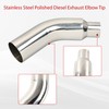 4 Inch Stainless Steel Polished Diesel Exhaust Elbow Tip,4'' Inlet