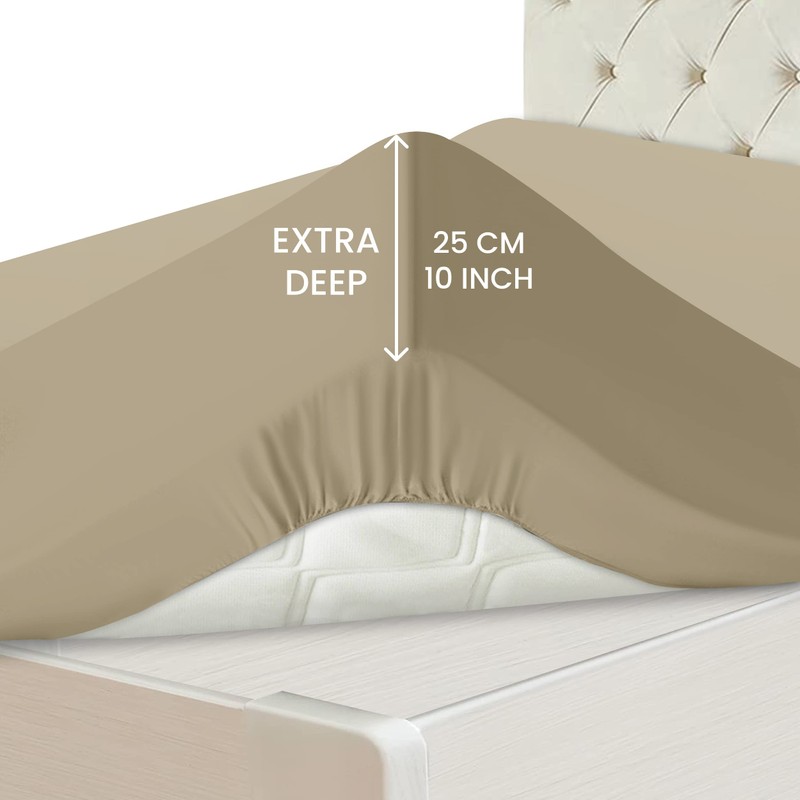 Hafaa Double Fitted Sheet – 25 cm Deep Easy Care