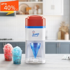 ​​Scoop Delights Snow Cone Maker - Electric, Red, Perfect Party Gift​