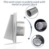 Flamorrow 4in Dryer Vent Cover for Exterior Wall, Stainless Steel
