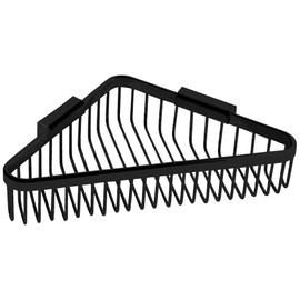 Ginger 554DG/MB 554DG Hotelier 9" Wall Mounted Brass Corner Shower Basket with Deep Basket