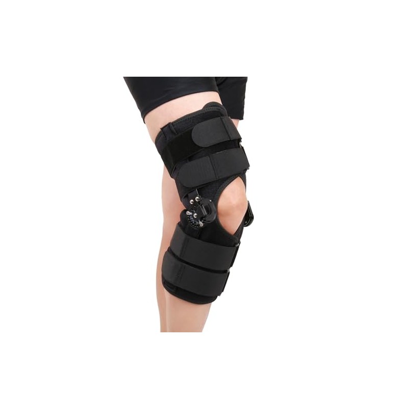 Hinged ROM Knee Brace, Post-Op Knee Immobilizer for Arthritis, ACL