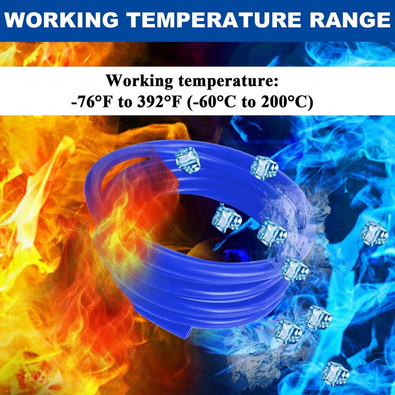 Tnisesm Vacuum Hose Automotive With 128PCS Vacuum Connector,1/8" 5/32" 3/16"