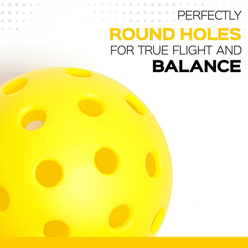 ERABAY Premium Outdoor Pickleball Balls Set of 4,Competition Play, Perfectly