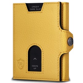 VON HEESEN Slim Wallet with RFID Protection, for Men and Women, Mini Purse, Credit Card Case, Small Wallet, yellow