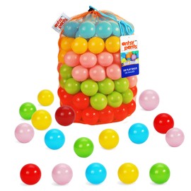 Antsy Pants 100 Ball Pit Balls, Ball Pit for Toddlers 1-3, Non-Toxic Materials, Lightweight, 5 Colors, Reusable Storage Bag, Plastic Balls for Ball Pit, Sensory Toys for Kids
