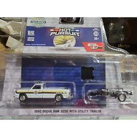 Greenlight 1990 Dodge Ram D-250 With Utility Trailer By Greenlight