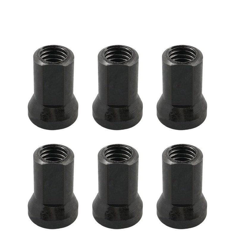 NICECNC Black Rock Slider Mounting Hardware Bolt Screw Nut 6PCS