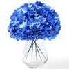 SITUMEIZI Fake Hydrangea Flowers 6PCS Silk Blue Hydrangea Artificial Flowers