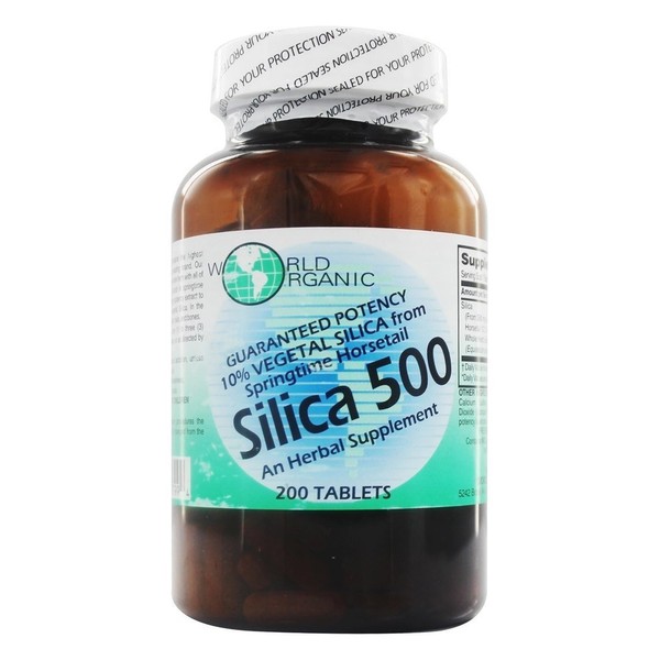 World Organics Silica 500Mg Tabs 200