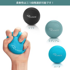 RYACO Stress Relief Ball, Grip Training Exercise Ball, Hand Grip, Grip Strength Up Gel Stress Ball 3-Piece Set for Adults and Children, Soft, Medium, Hard Balls, Grip Ball, Muscle Training