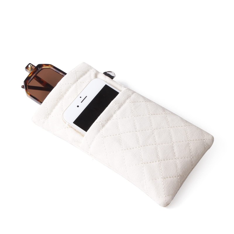 KFPH Double Eyeglasses Pouch Large Squeeze Top Microfiber Soft Glasses