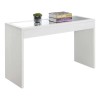Convenience Concepts Northfield Mirrored Console Table in White Wood Finish