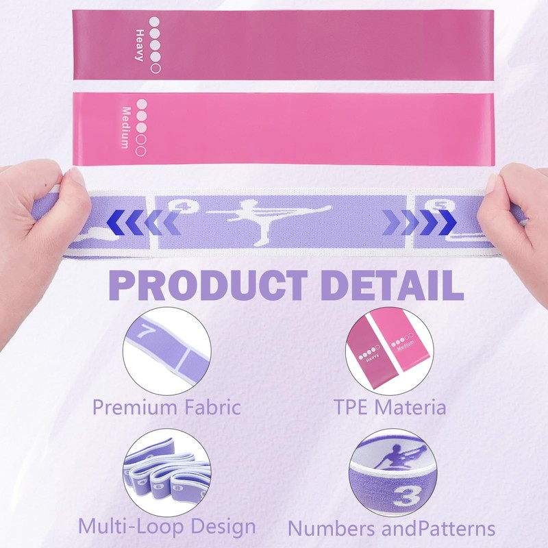 Adjustable Loops Stretching Strap, Multi-Loop Elastic Yoga Stretch Strap, Flexible