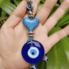 BESPORTBLE Llavero de mal de ojo turco colgante de corazón