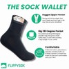 Flippysox Button Sock Wallet - Cotton/Polyester - Fits shoe size