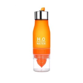 Mr. Gadget Solution® H2O Water Detox Bottle with Fruit Infuser 650 ml and Integrated Citrus Press - Orange