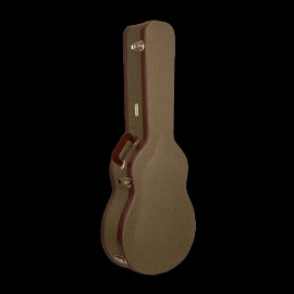 Crossrock Master Series-Wooden 000 12-fret Acoustic Guitar Case-Security Lock - Olive Green Tweed