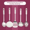 Amco 11-Inch Everyday Utensil Set (5-Piece) - Stainless Steel &