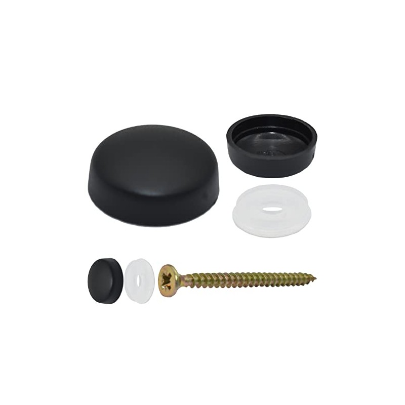Snap-On Two Piece Dome Screw Cover Caps - Pack of