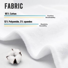 Laysblen 6 Pairs Ankle Socks for Men Women Cotton Breathable Low Cut Short Socks Classic Black White Size 4-5.5（Black White 4-5.5）