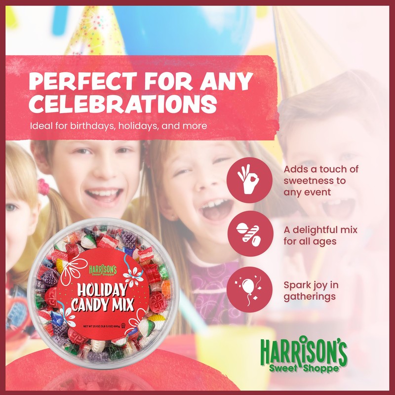 Harrisons Assorted Hard Candy, 16oz | Old Fashioned Assortment |