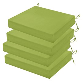 HOMELYSIAN Outdoor Chair Cushions Set of 4, 18.5 x 16 Inch Patio Chair Cushions for Outdoor Furniture, Water Resistant, Non-Slip Ties (Grass Green)
