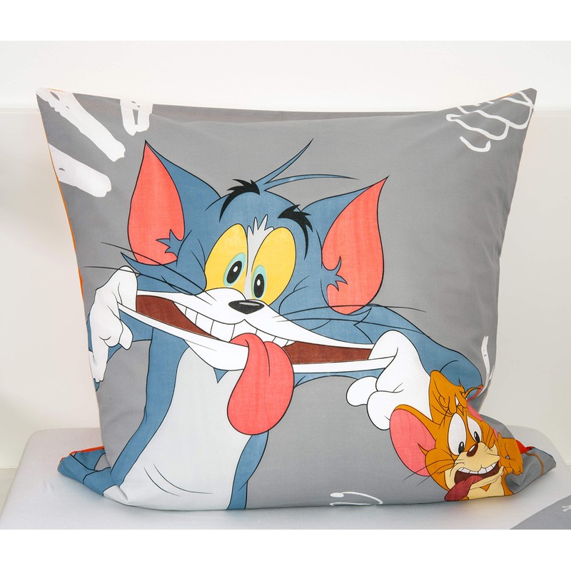 Herding Tom & Jerry Reversible Duvet Cover Set, Pillowcase 80