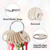 100 PCS Wood Thread Drops, with 2 Open Rings Teardrop