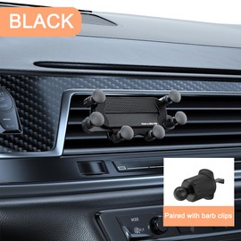 JNNJ Handy Halterung, Handyhalterung Auto, Kfz-Telefonhalterung, Kompatibel mit 6.8-8.6CM Smartphones, mit Widerhakenklammer Sehr Stark, für Lüftungsschlitze(Schwarz)