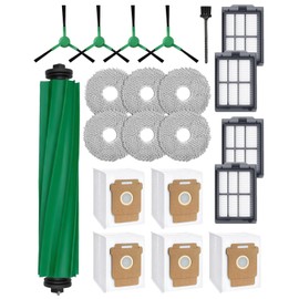 iRobacc 21 Piece Accessory Sets for iRobot Roomba Plus 405/505 Combo Robot Vacuum Cleaner: 1 Main Brush, 4 Side Brushes, 4 HEPA Filters, 5 Vacuum Cleaner Bags, 6 Wipes, 1 Brush