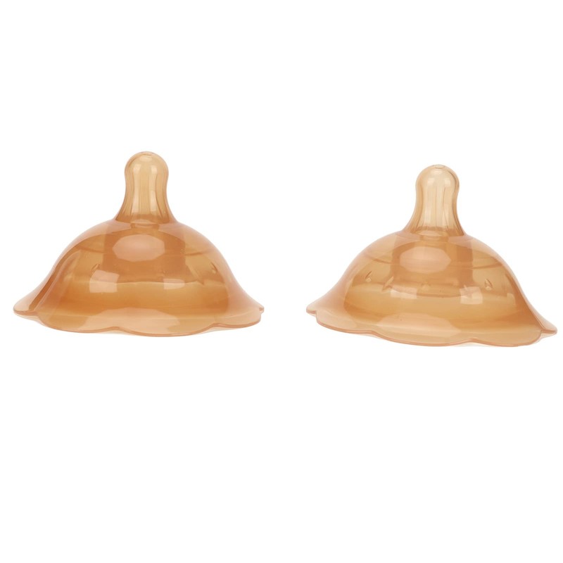 BRRNOO Breastfeeding Nipple - 2pcs Double Suction Cup Silicone Nipple