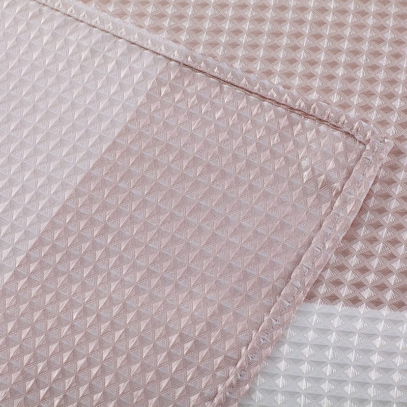 Dainty Home Ombre Waffle Weave Shower Curtain (Blush with 12