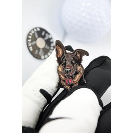 MULLIGAN HOOLIGAN German Shepherd Dog Golf Ball Marker + Magnetic Hat Clip, Funny and Unique Golf Gift, Premium Quality, The Perfect for Your Favorite Golfer, Golf Accessories for Any Occasions