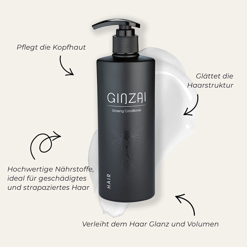 GINZAI Conditioner 300 ml with Ginseng, vegan, against dry and