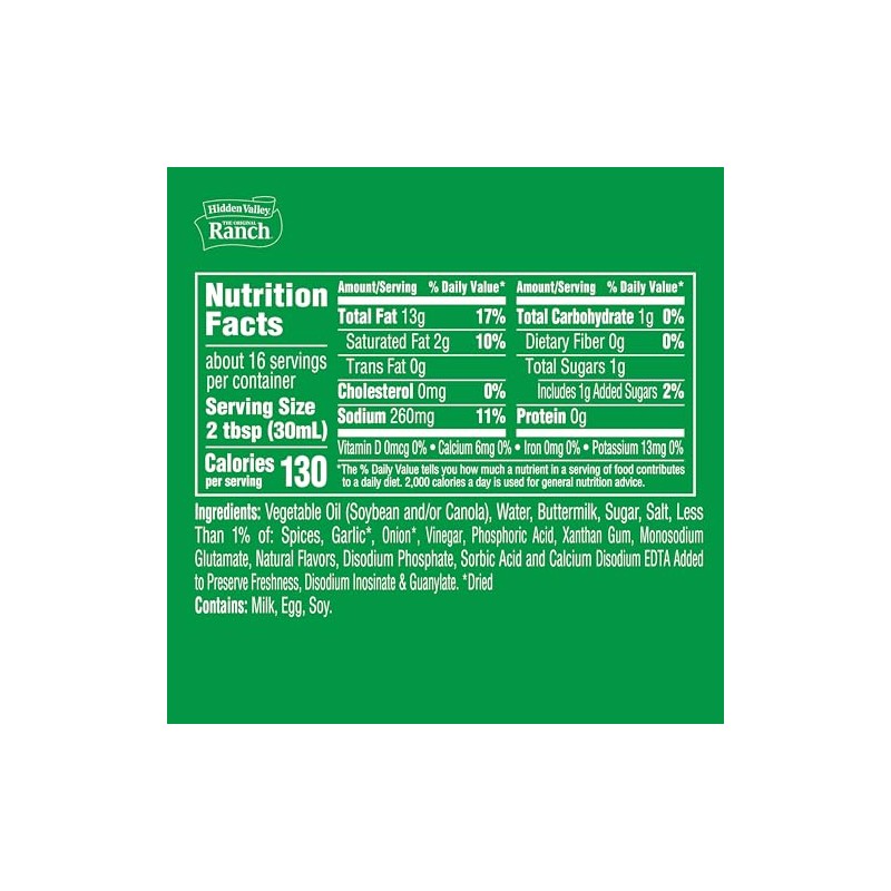 Hidden Valley® Original Ranch® Aderezo y cobertura para ensaladas, sin